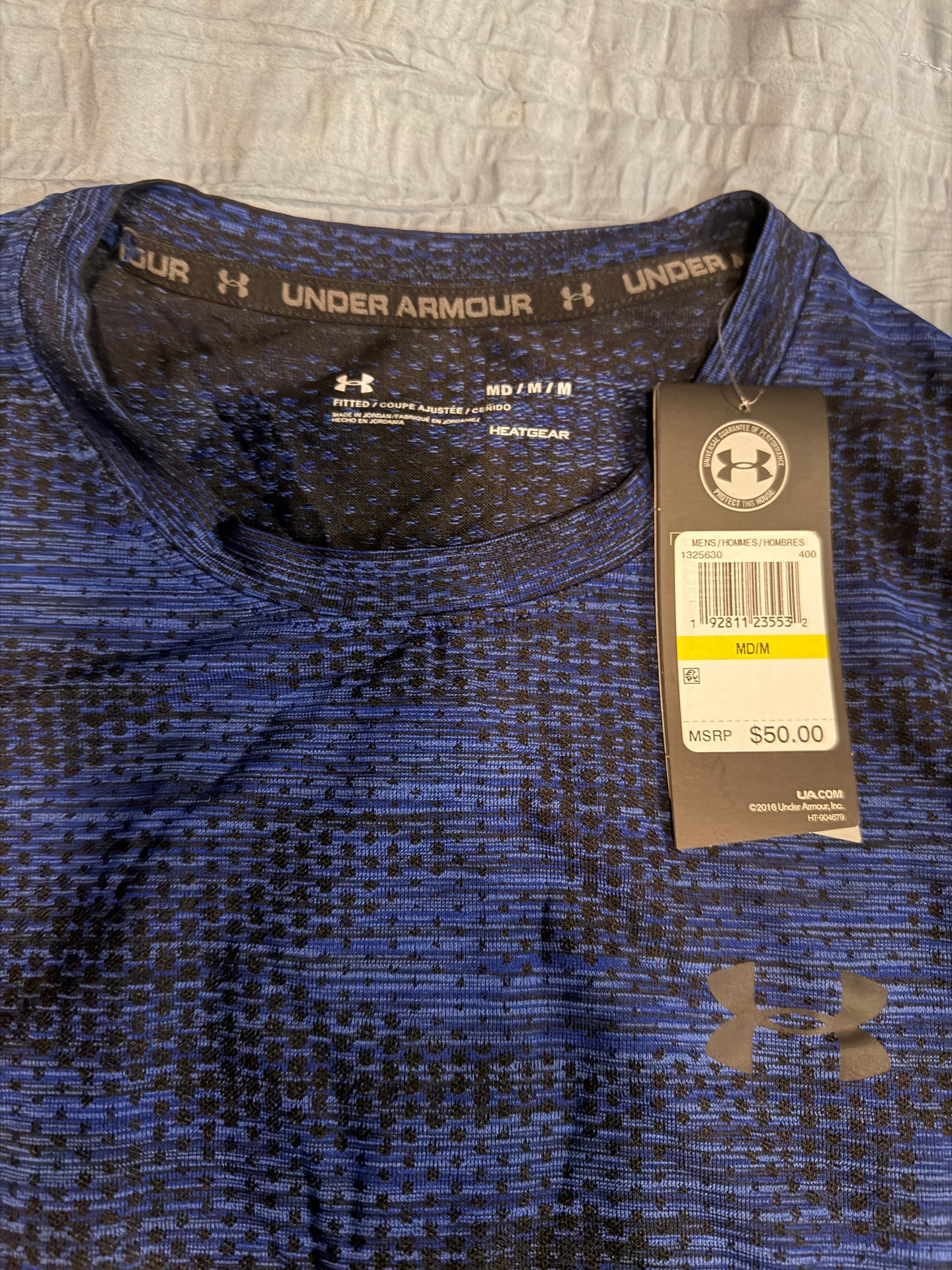 Under Armour Men’s UA Tech Vent 1/2 Zip Long Sleeve Training Top Blue Black Medium