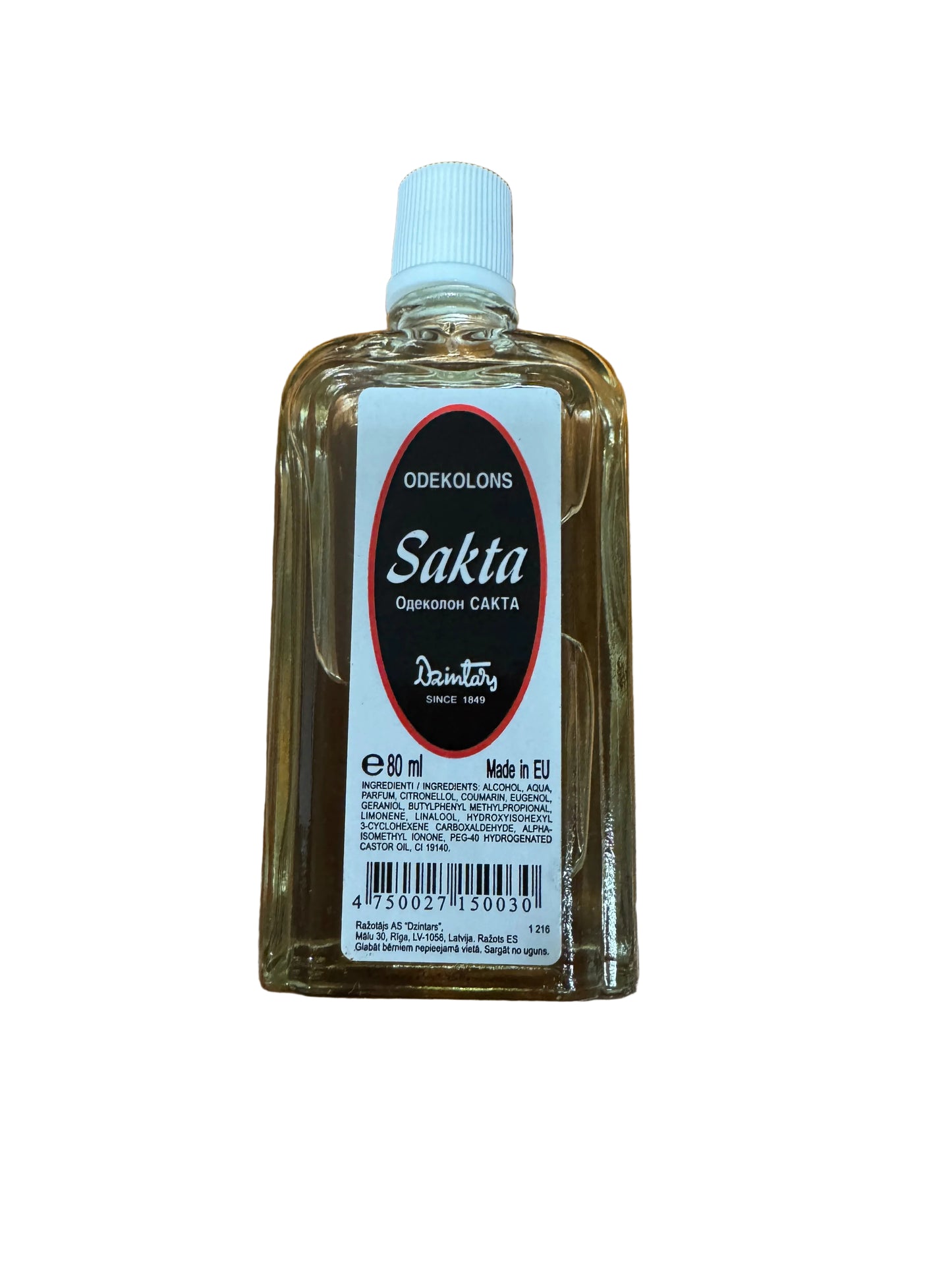 Dzintars Sakta Classic Cologne 80 ml