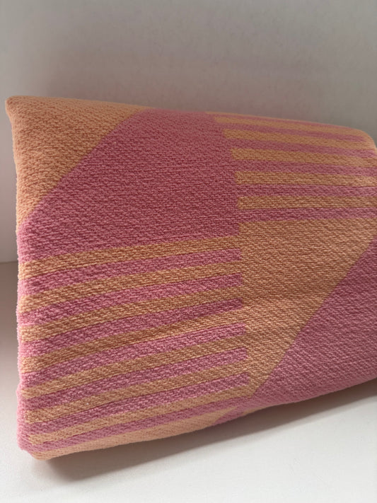 Throw Home Pink Peach Colorblock 50x60