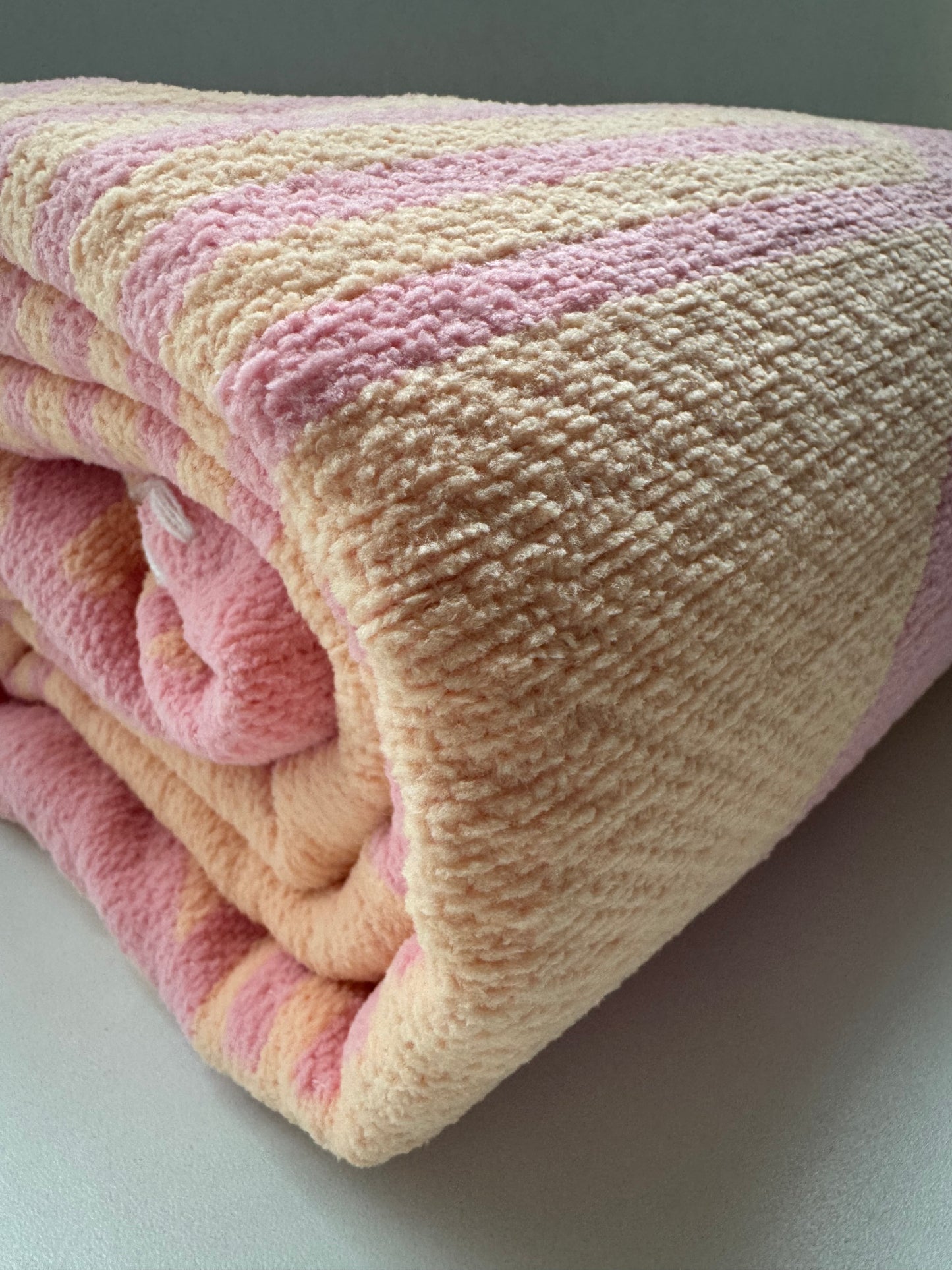 Throw Home Pink Peach Colorblock 50x60