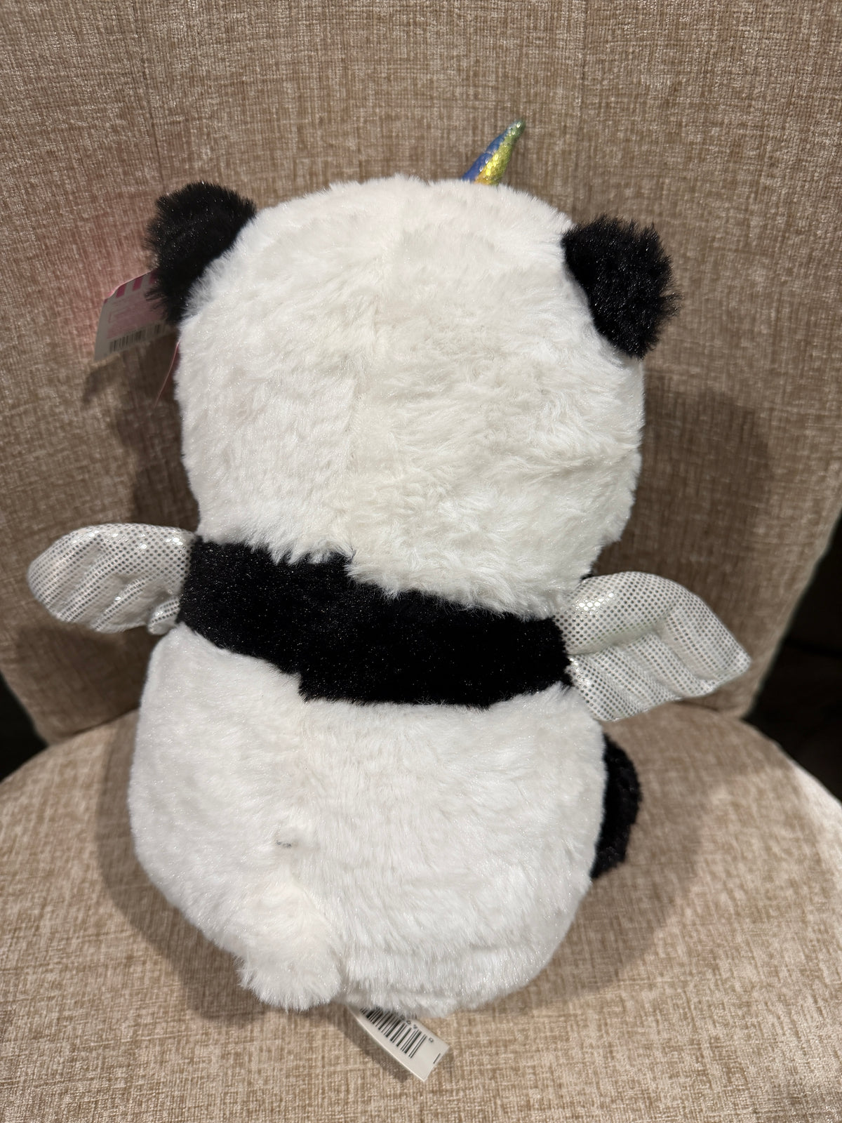 Hug Me Panda Unicorn Plush Stuffed Animal with Silver Wings