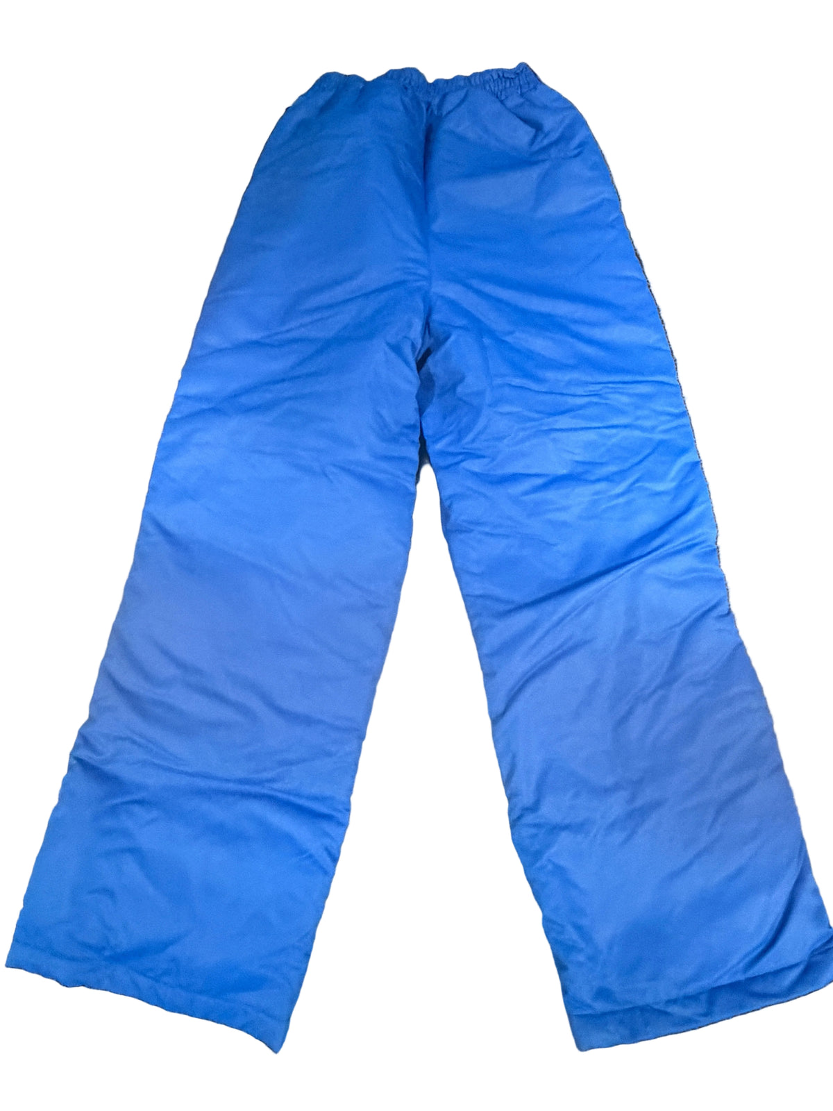 bright blue insulated snow pants