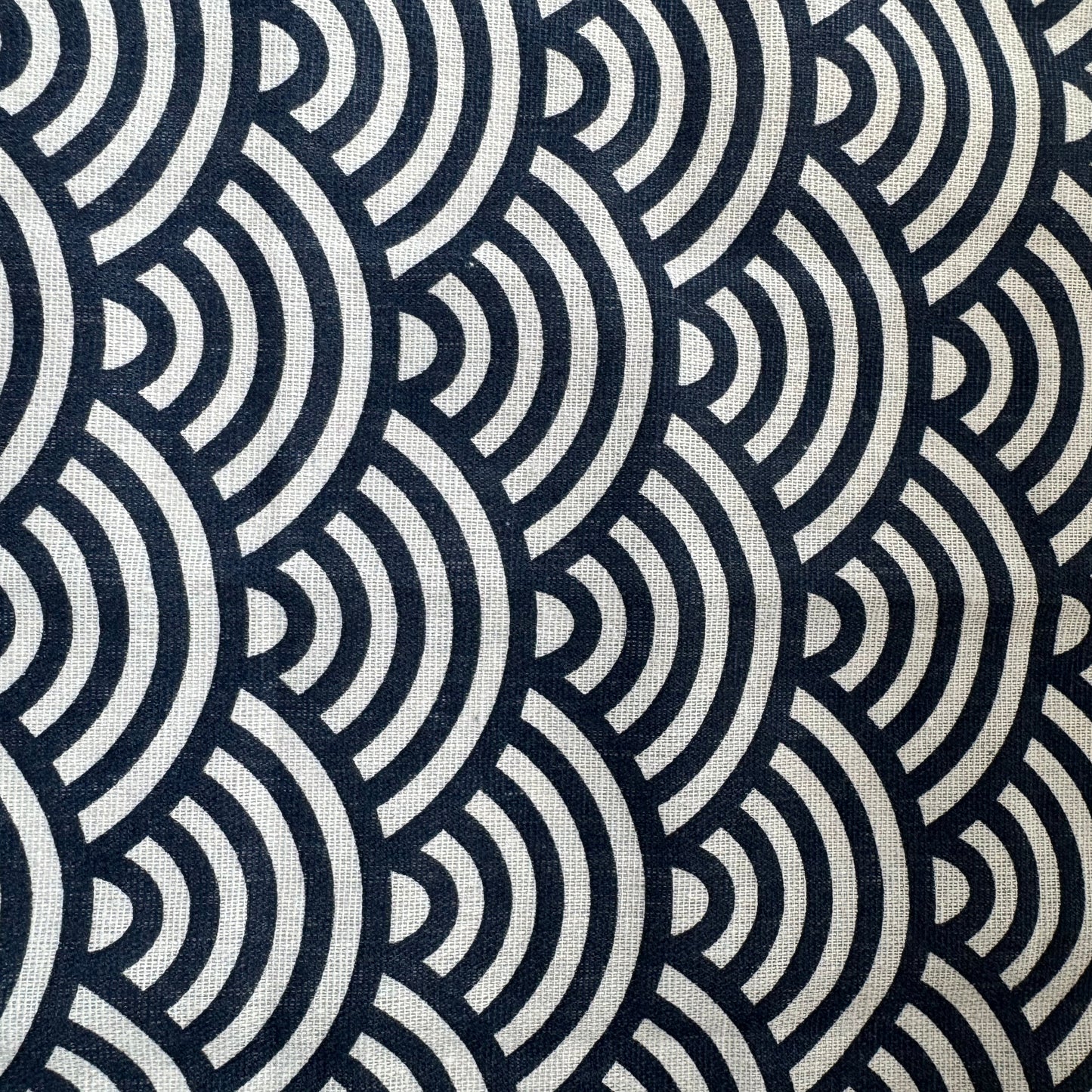 Monarch Linens Japanese style navy blue and white shell pattern cloth napkins, set of four 16 x 16 inch reusable fabric napkins for dining tables