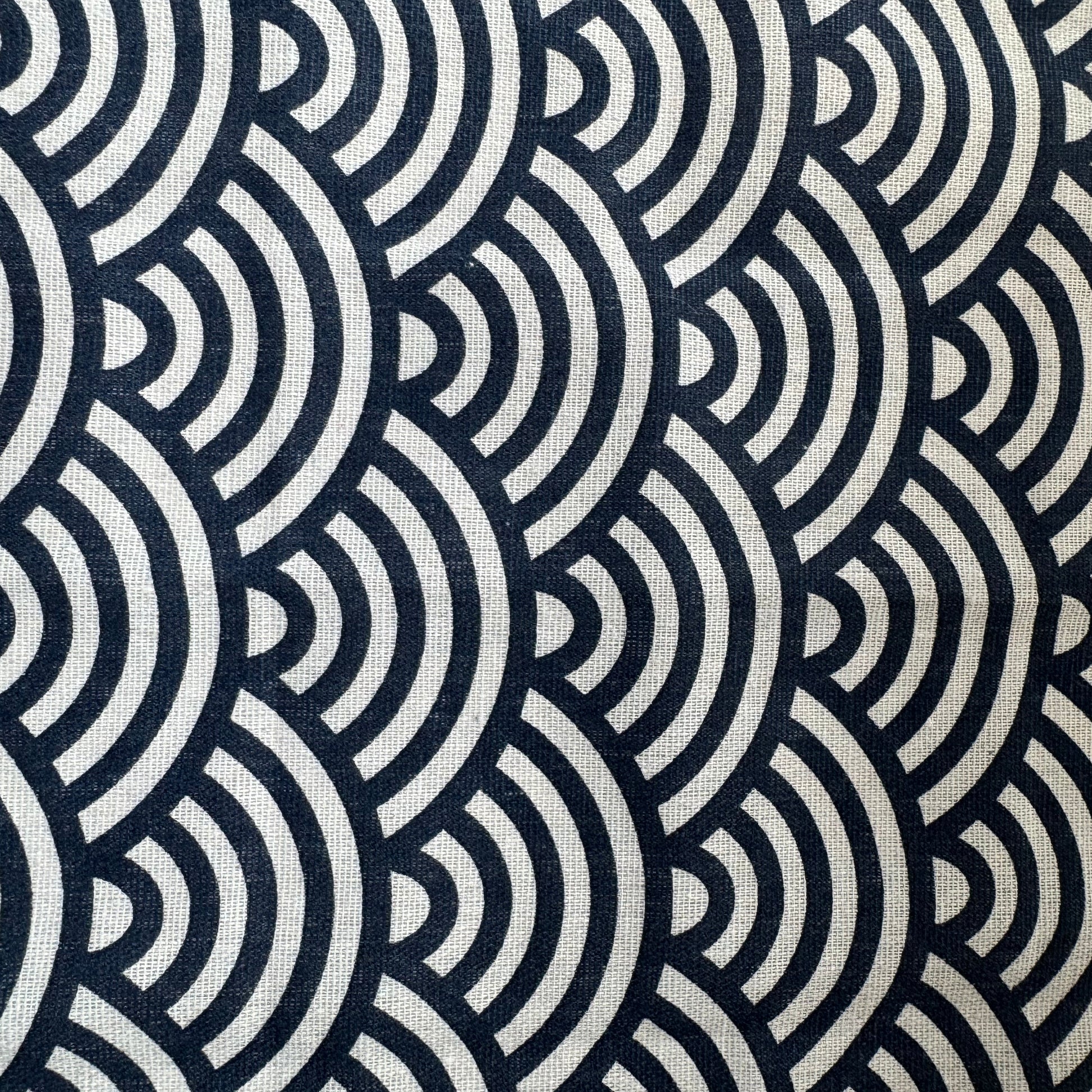 Monarch Linens Japanese style navy blue and white shell pattern cloth napkins, set of four 16 x 16 inch reusable fabric napkins for dining tables