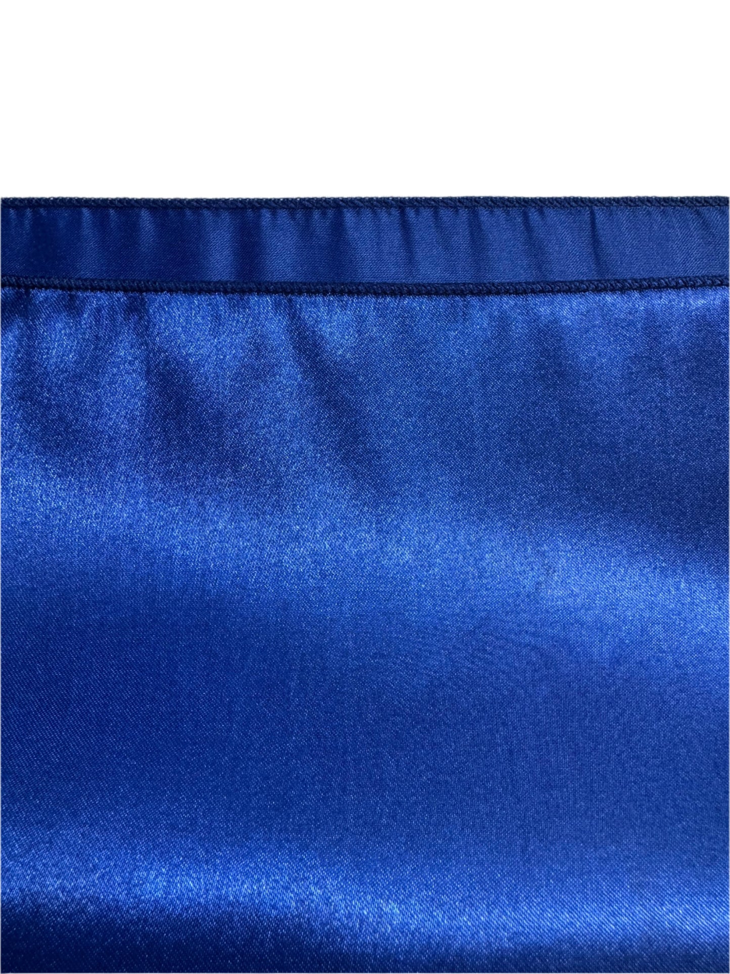 Majestic Sapphire satin cloth napkins 12 x 12 set of 10 by Monarch Linens with smooth polyester satin finish
