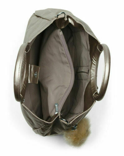 Mariayanna Nylon Large Satchel w/strap Gold Metallic Kipling
