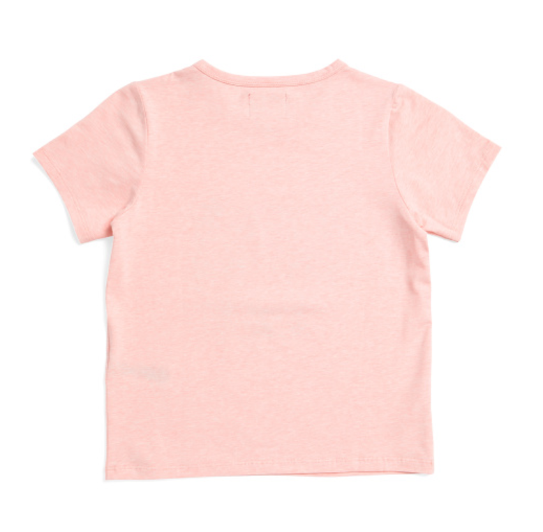 0–3M toddler boys pink short sleeve tee with leopard graphic front