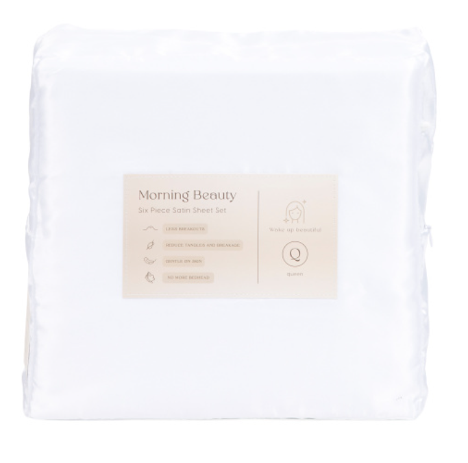 6 Pc Satin Sheet Set – Queen – Smooth Satin Finish