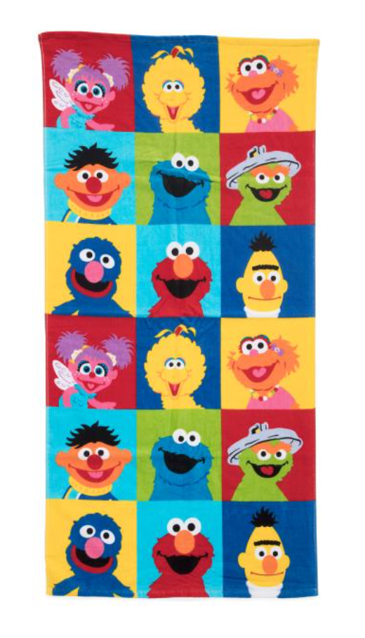 Sesame Street Kids Beach Towel Cotton 28 x 58 Printed Design