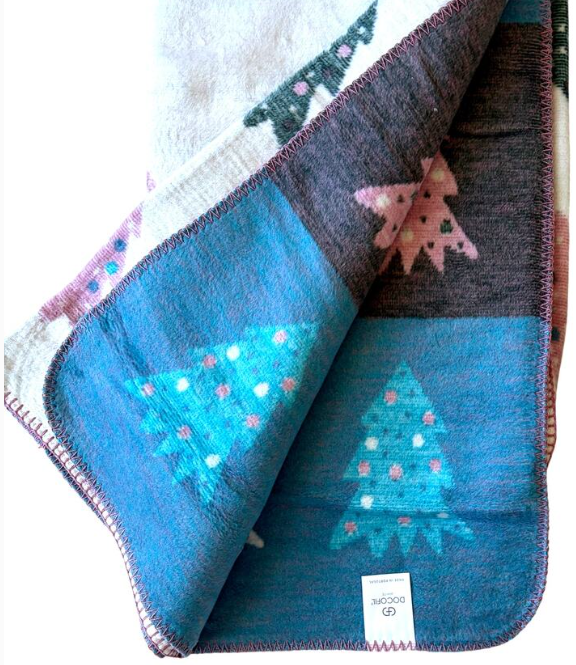 Docofil Multicolor Christmas Tree Throw Blanket – 53 x 68