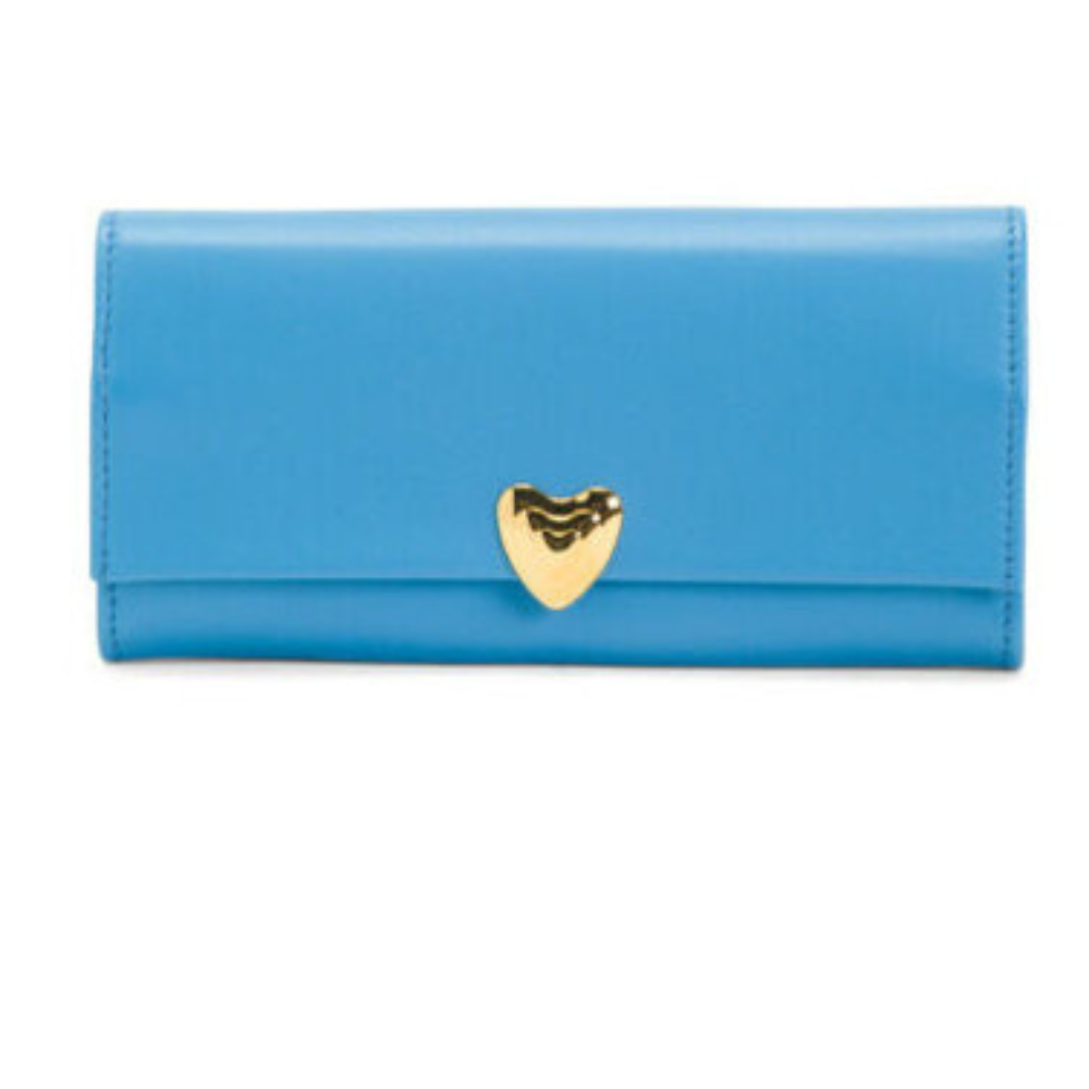 Escada Heart Wallet Leather Anquilla ( blue ) ITAALE