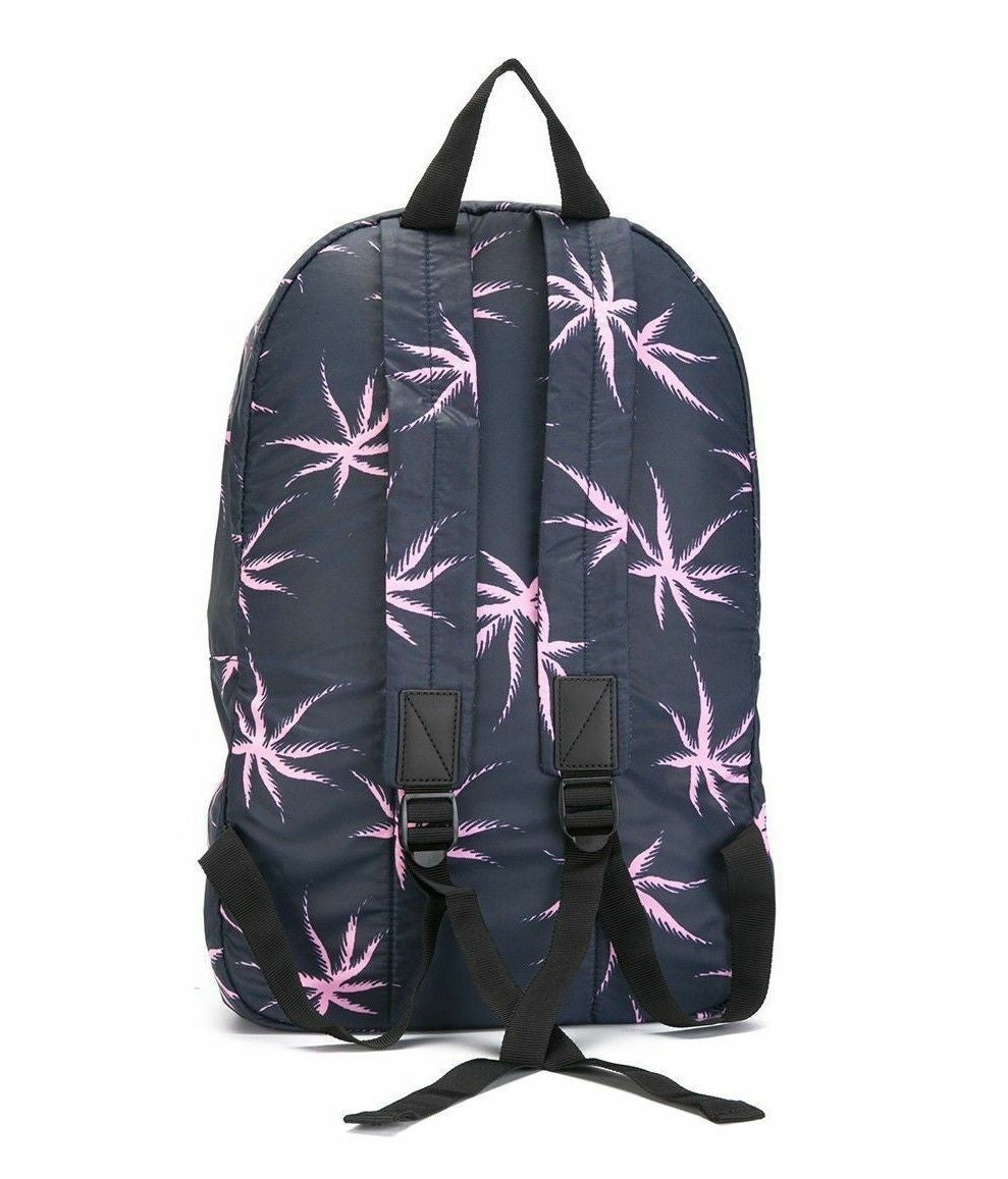 Marc Jacobs palm indigo backpack with pink tropical print and logo patch