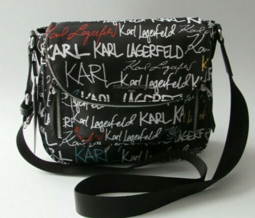 Cara Graffiti Signature Nylon Crossbody Messenger Bag