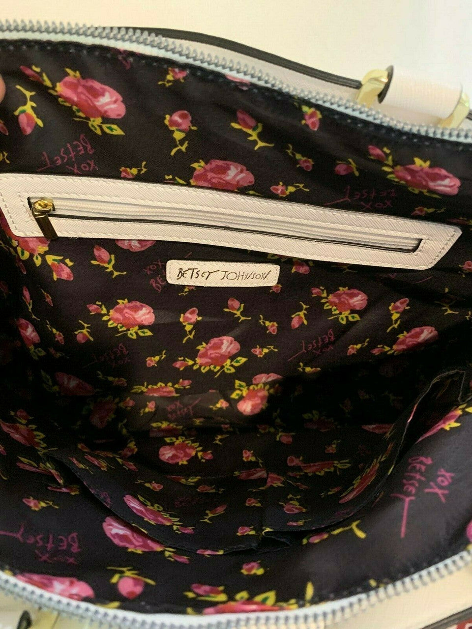 Betsey Johnson Vegan Satchel Crossbody Handbag