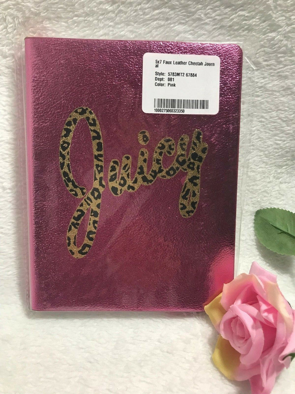 Fuchsia / Pink Faux Leather Cheetah Journal Juicy Couture