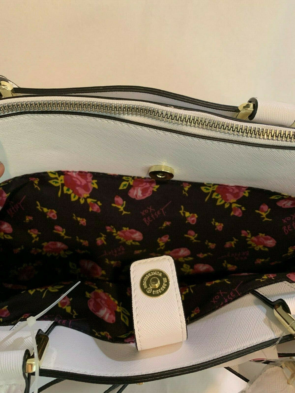 Betsey Johnson Vegan Satchel Crossbody Handbag