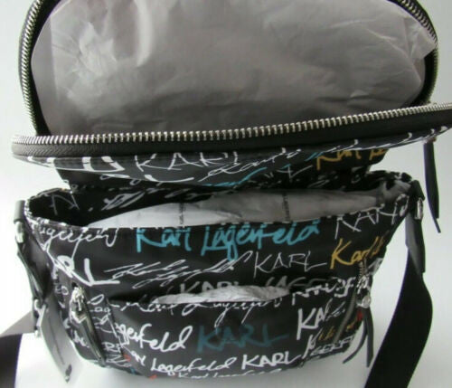 Cara Graffiti Signature Nylon Crossbody Messenger Bag