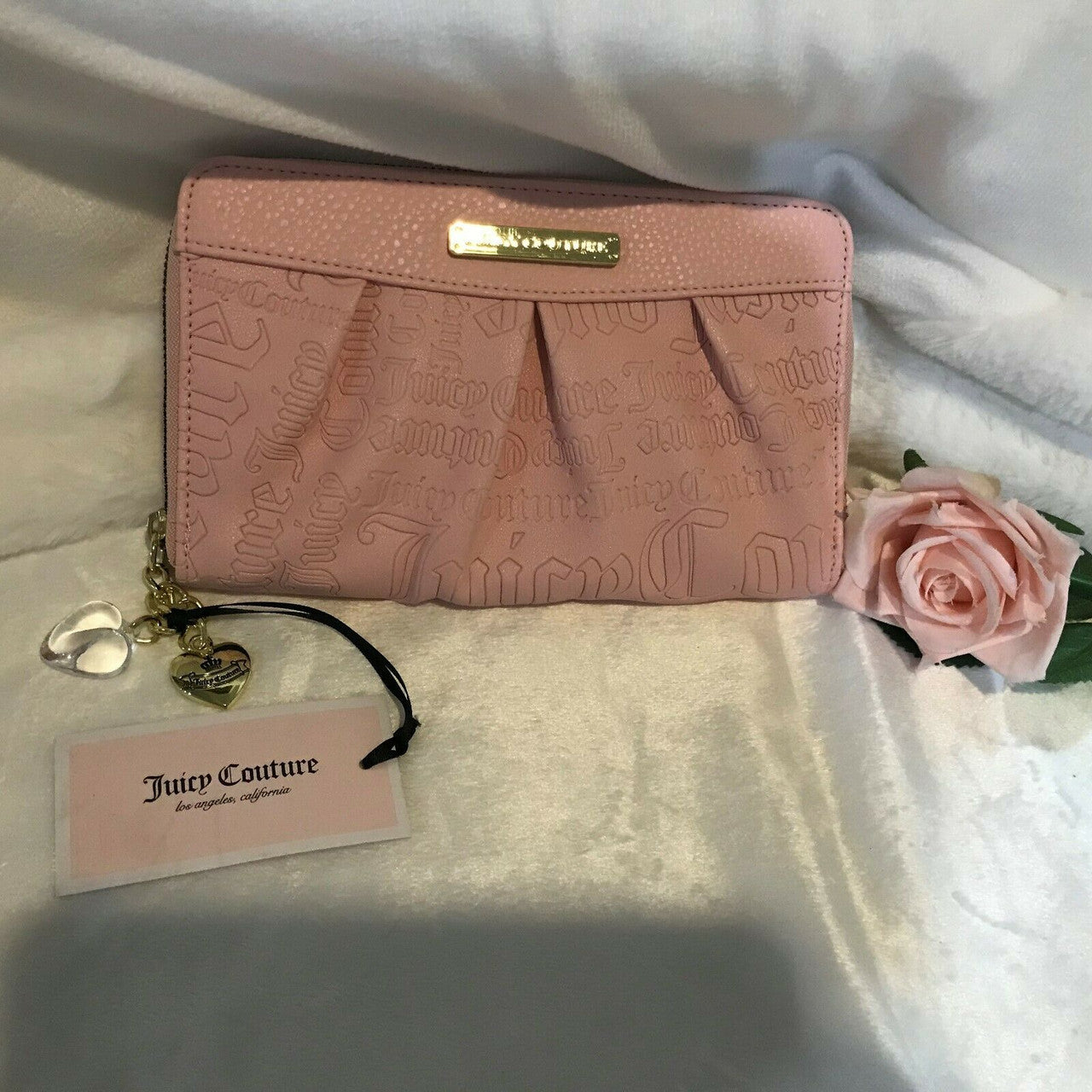 Wallet Macaroon Pink gothic crossword ziptopia Juicy Couture