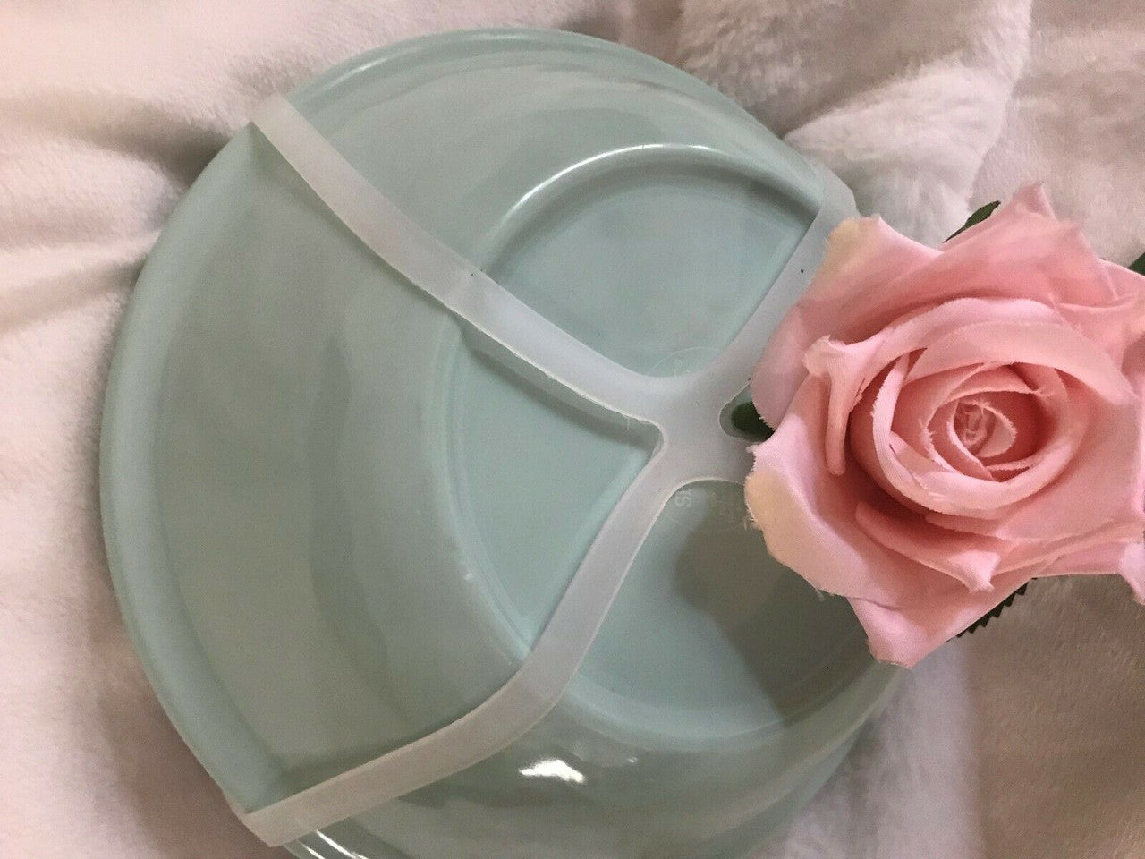 Shabby Chic 4 pcs Spring Floral Lilac Melamine 7.5" BOWLS Plates Appetizer