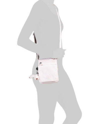 KIPLING " New Eldorado " Crossbody Bag CLOUD PINK TONAL Nylon