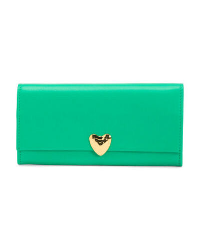 Escada Heart Wallet Leather  Green Lush ITAALE