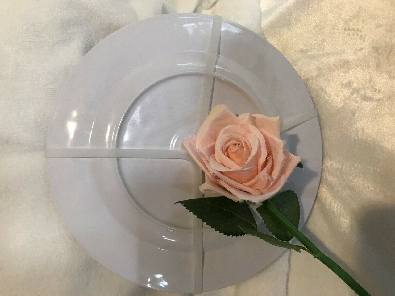 Floral Lilac Melamine 4 pcs Shabby Chic Spring 8.5" Plates Appetizer