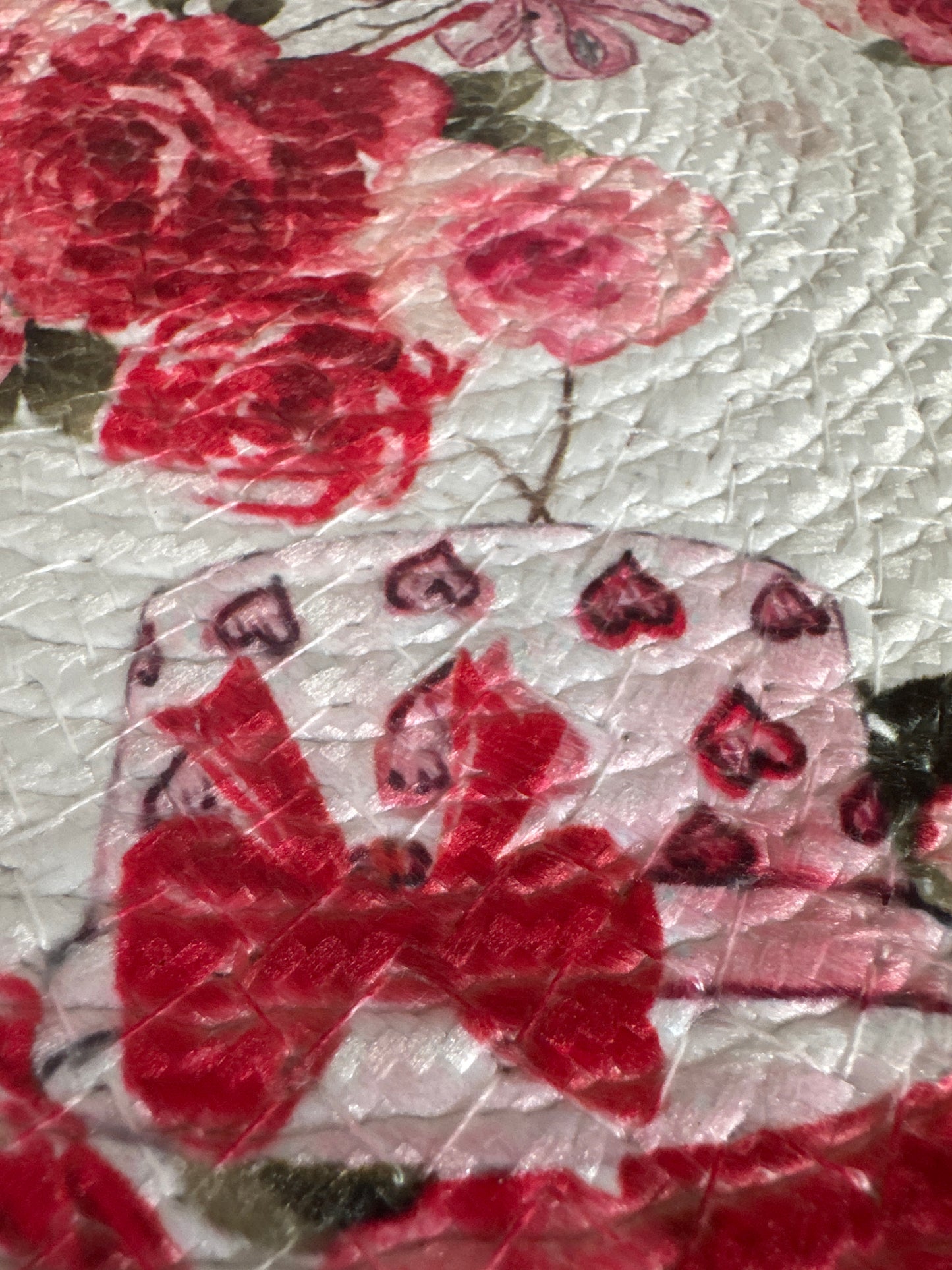 Placemats 15" Diameter Set of 4 Floral Round