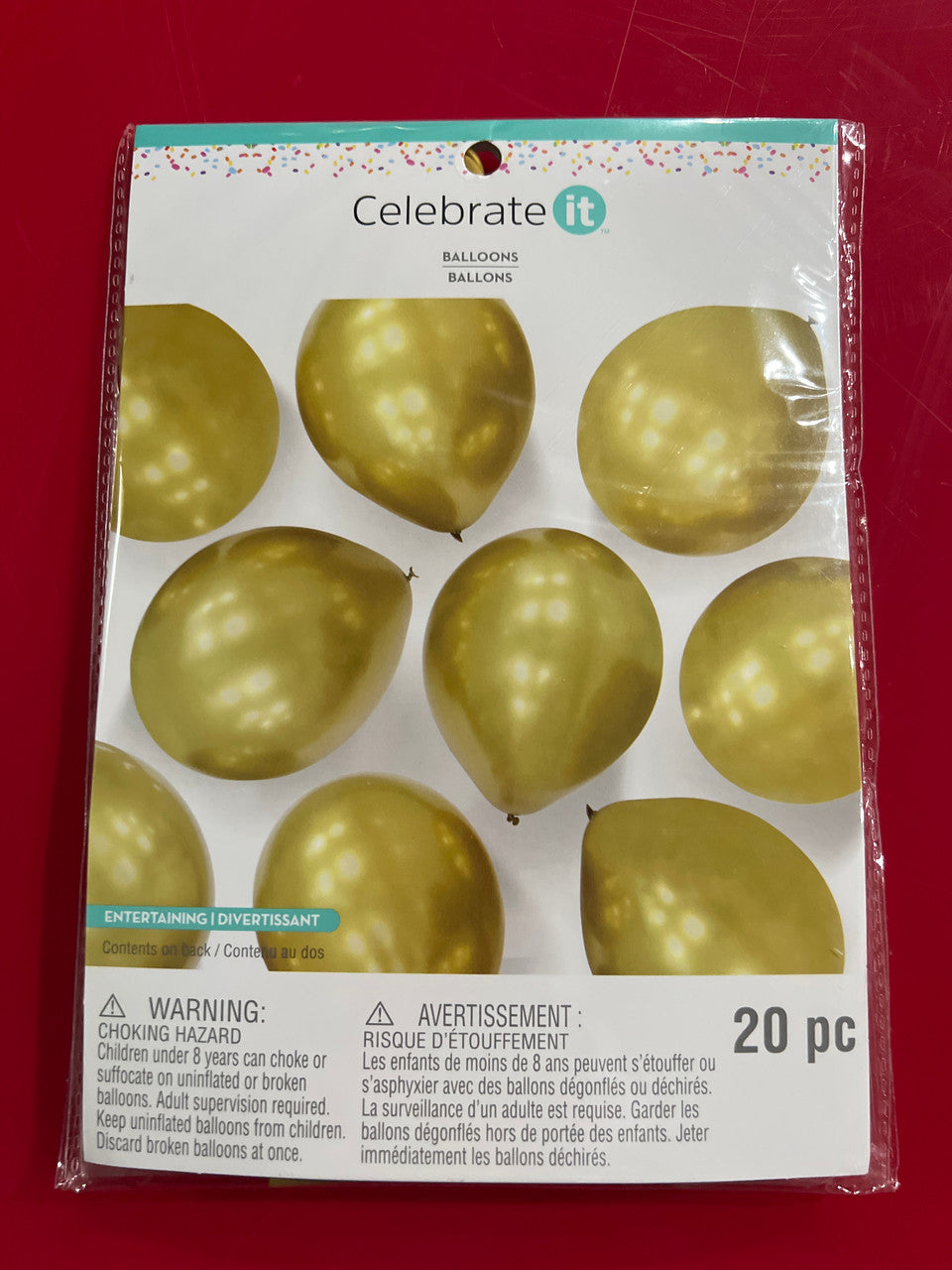 Celebrate it Balloons 20 pcs 12" (30.4 cm) Chrome Gold