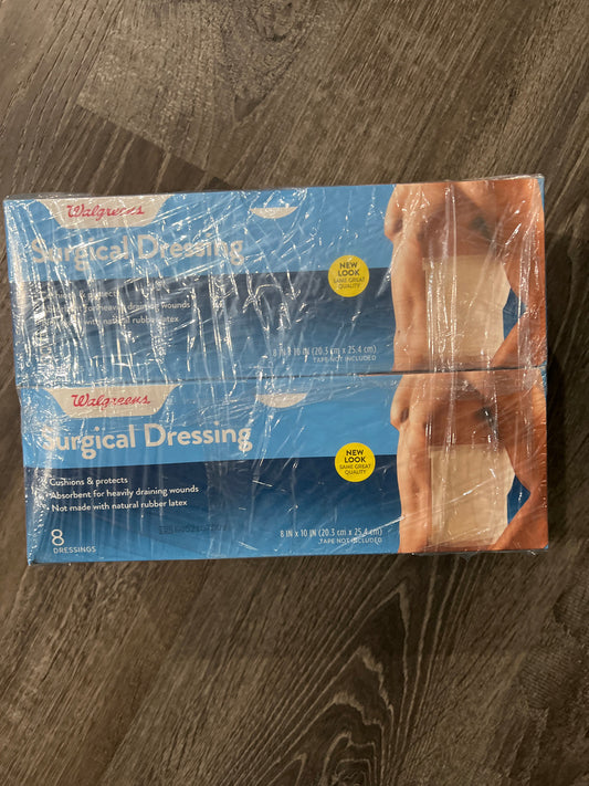 2 packs Surgical Dressing Cushions Protects Absorbent for (total 16 dressings)  wounds