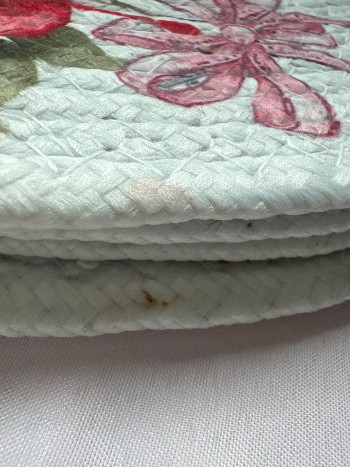 Placemats 15" Diameter Set of 4 Floral Round