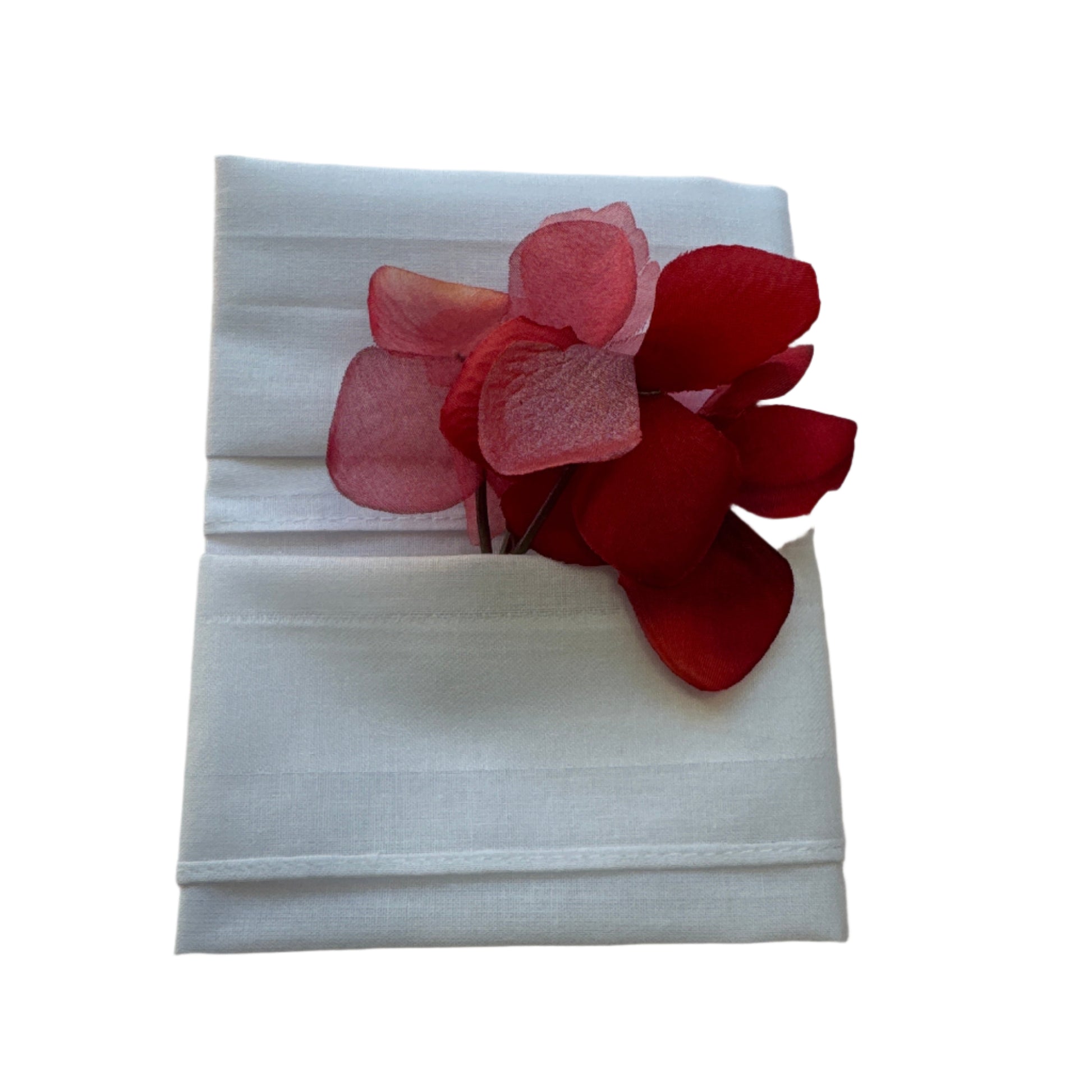 Monarch Linens white polyester satin napkins set of eight 16 x 16 inches lightweight decorative cloth napkins for weddings and formal table settings