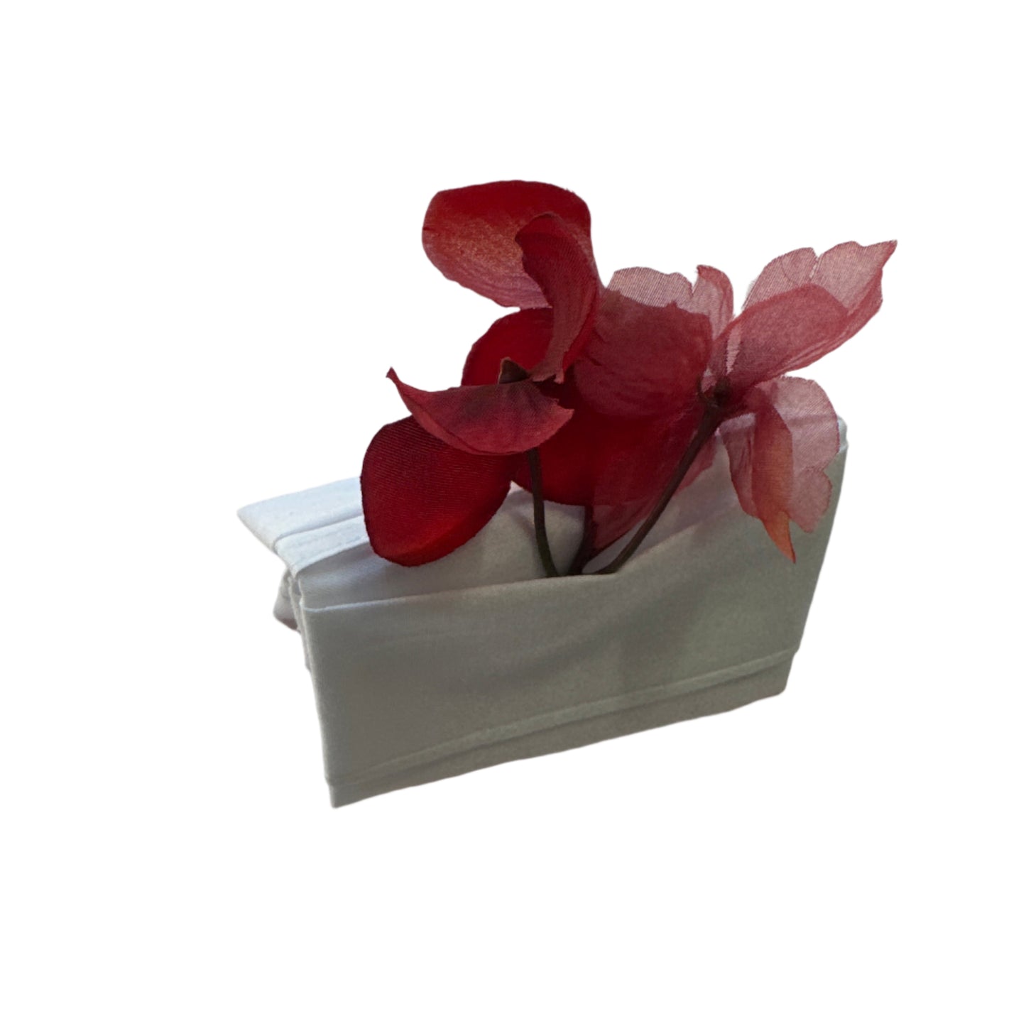 Monarch Linens white polyester satin napkins set of eight 16 x 16 inches lightweight decorative cloth napkins for weddings and formal table settings