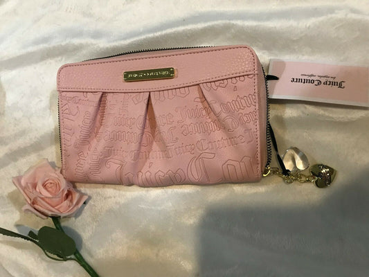 Wallet Macaroon Pink gothic crossword ziptopia Juicy Couture
