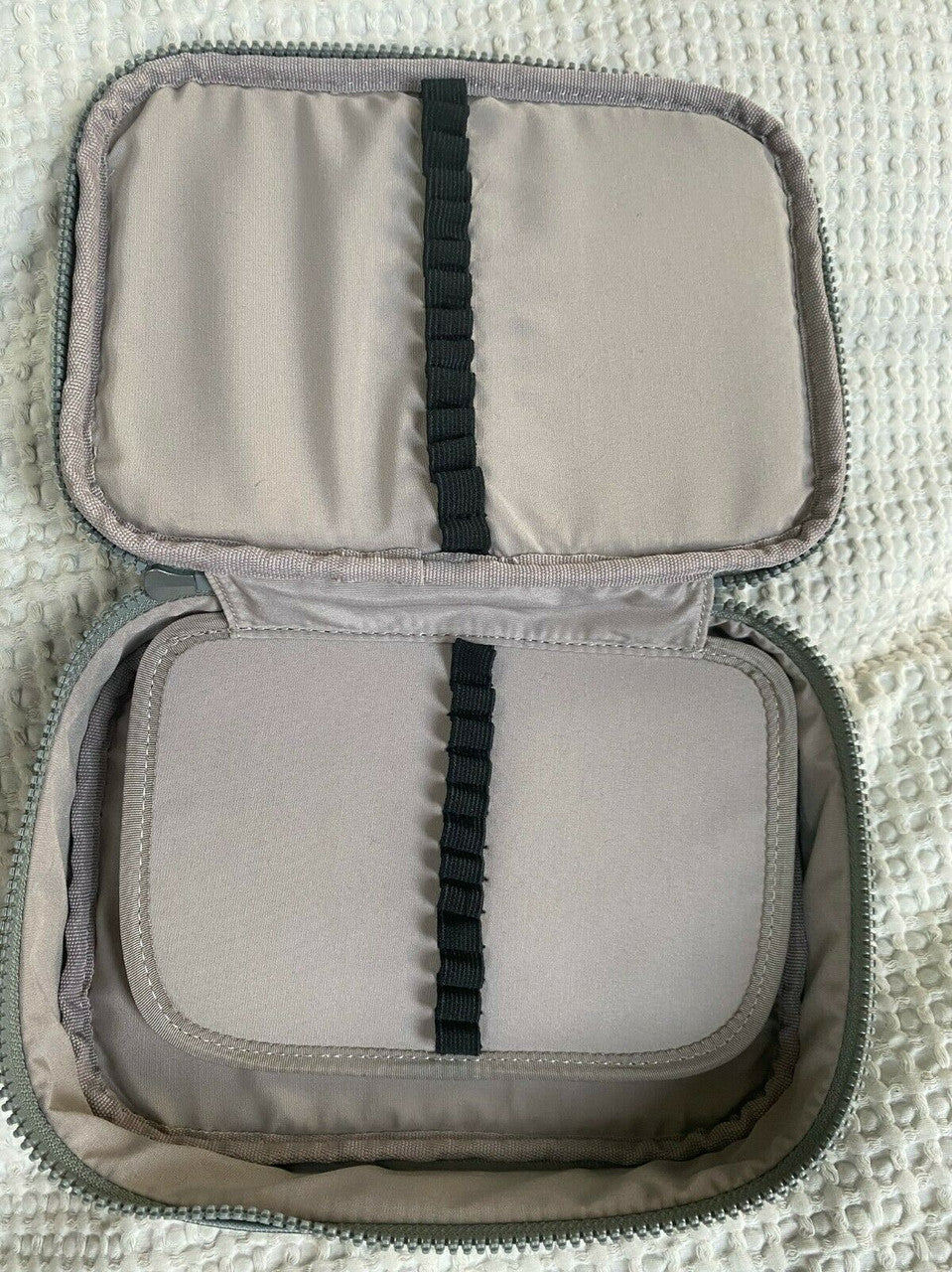 KIPLING 100 Pens Nylon Accessory Pencil Case Metallic Stoney GM