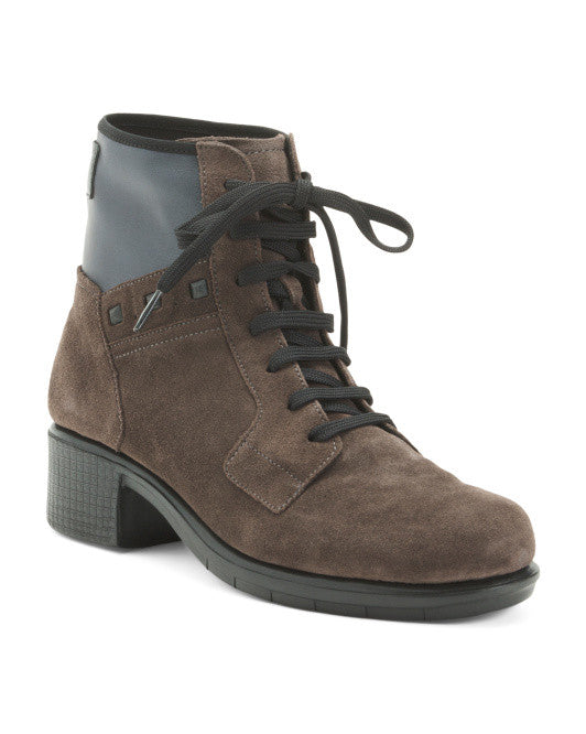SAYDO Laced Up Suede Booties EU 36 or EU 37