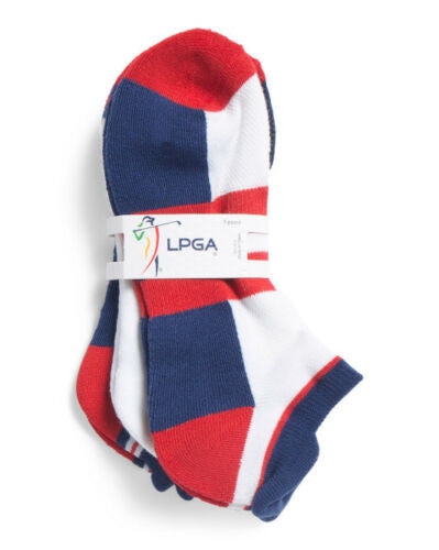 LPGA Women's Performance Low Cut Golf Socks 3 Pack Moisture Wicking Size 9-11