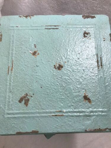 Square Metal Rustic Tray Stand Distressed Tiffany Pedestal Cake Stand Center pc