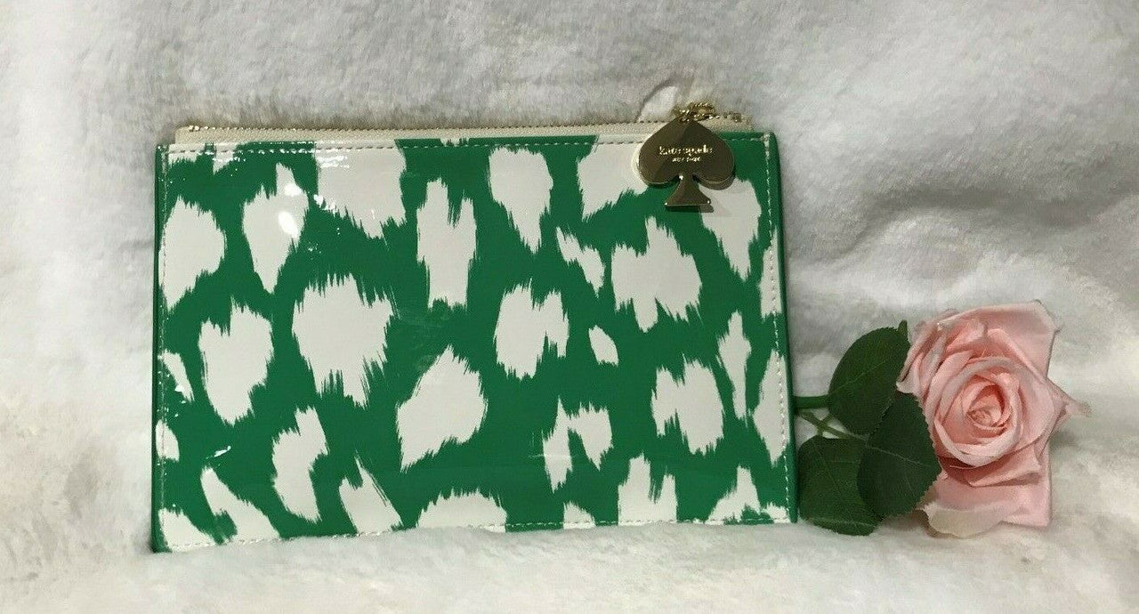 Pencil Pouch Green And White With Eraser, Ruler & Sharpener Kate Spade New York